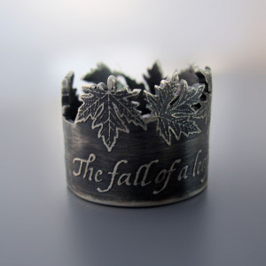 Image of Maple Leaf Quote Ring - Made to Order