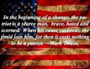 Be a patriot from the beginning.