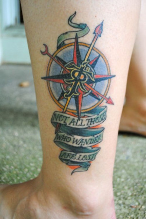 Leg Tattoos Cool Compass Tattoos for Women and Men