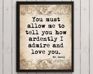 Mr Darcy quote Instant download, Ja ne Austen quote, Pride and ...
