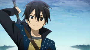 Kirito antes do espelho)
