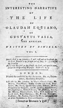 ... the African, Written by Himself, The”: title page from first edition