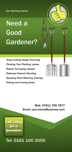 Garden Maintenance 1 3rd A4 Leaflets by Neil Watson
