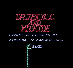 Dr. Jekyll and Mr. Hyde (USA) Title Screen