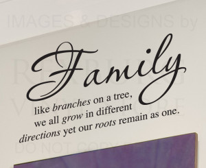 ... -Sticker-Quote-Vinyl-Art-Lettering-Family-Like-Branches-on-a-Tree-F28