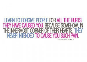 Learn to forgive