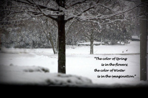 Winter, quotes, sayings, color, imagination