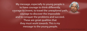Dr.Avul Pakir Jainulabdeen Abdul Kalam Quotes for Youth