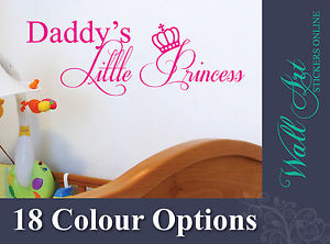 WALL-ART-STICKER-QUOTE-Daddys-Little-Princess-Nursery-Bedroom-Childs ...
