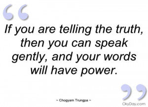 if you are telling the truth chogyam trungpa