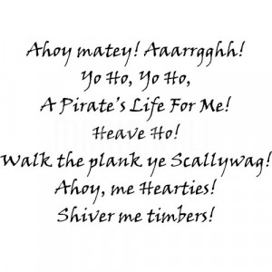 pirate sayings wall stickers Pirate Sayings For Kids
