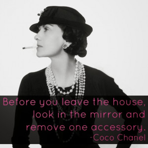 Coco Chanel Quotes About Accessories