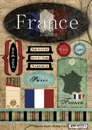 France Scrapbooking Paper