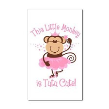 Tutu Cute Monkey Rectangle Sticker for