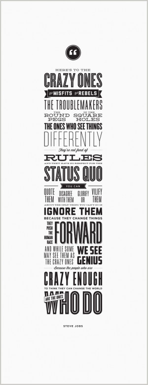 Love this Steve Jobs quote
