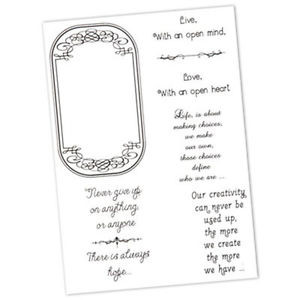 Details about Creative Expressions Sentimentally Yours A5 Stamp Quotes ...