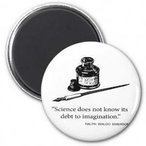 Emerson Quote - Imagination / Science Quotes Fridge Magnets