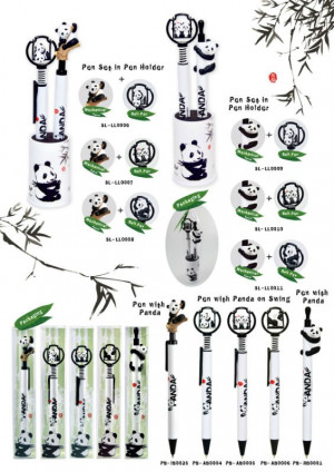 Panda Design Stationery Set; Chinese Panda Pen & Pencil; Office ...