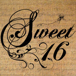 etsy.comSWEET 16 Text Bee Digital