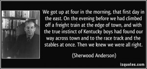 More Sherwood Anderson Quotes