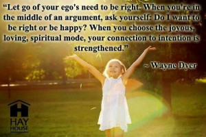 Let go of your ego's...