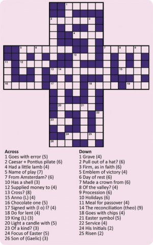 easter crossword religious easter word search puzzles crossword puzzle ...
