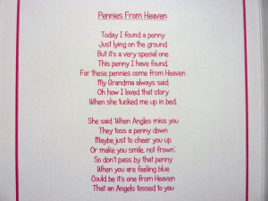 Pennies from Heaven 3 My Angel In Heaven Poem