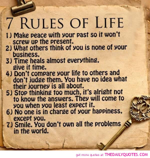 simple rules for happy life.