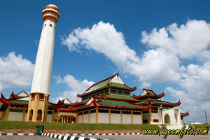 Shaolin temple look- alike mosque in Kelantan, Malaysia
