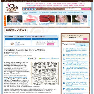 Surprising Sayings We Owe to William Shakespeare