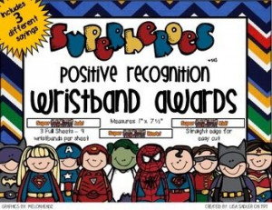 Superhero Themed Positive Recognition Wristband Awards - Unlike ...