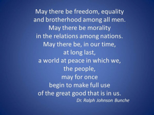 Ralph Bunche Nobel prize speech