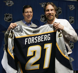 ... and Forsberg was bullied by a much larger Sharks team in the playoffs