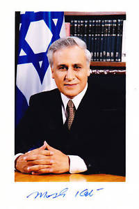 MOSHE KATSAV PRESIDENTE ISRAELE AUTOGRAFO AUTOGRAPH Ori