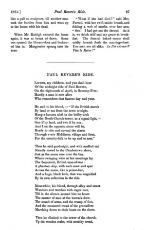 Henry Wadsworth Longfellow and Paul Revere in Magazines.