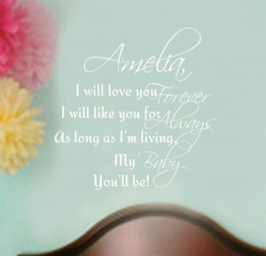 Baby Nursery Rhyme Wall Decal Name Quote Saying by AllOnTheWall, $28 ...