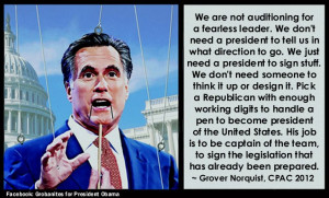 Grover Norquist: Mitt Romney Will Do As Told