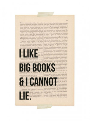 ... art print I Like BIG BOOKS and I Cannot LIE funny quote book poster