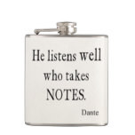 Vintage Dante Quotes Follow Your Own Star Quote Hip Flasks