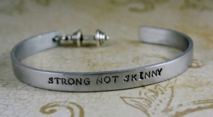 Hand stamped Aluminum Bracelet Weight lifting, work out, Personal ...
