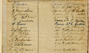 Monster Petition’, 1891, showing eight of the signatures collected ...