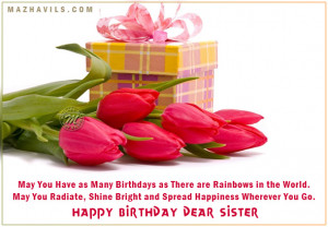 Happy Birthday Wishes for Sister Facebook