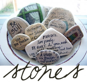 Write your favorite book quotes on stones with a Sharpie or a paint ...