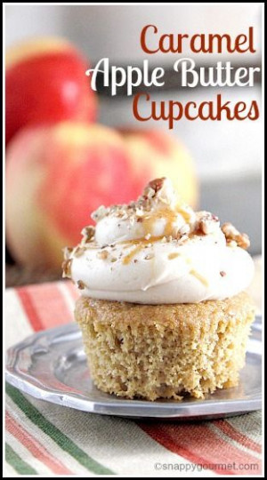 Caramel Apple Butter Cupcakes (and giveaway) - great fall, holiday ...