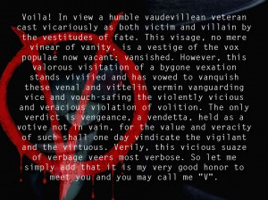What's The V Tv Speech? (v For Vendetta)? - Yahoo