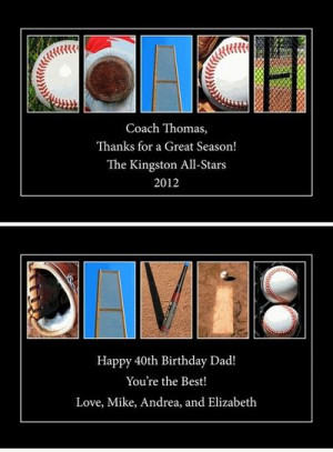 Baseball letter art!!!