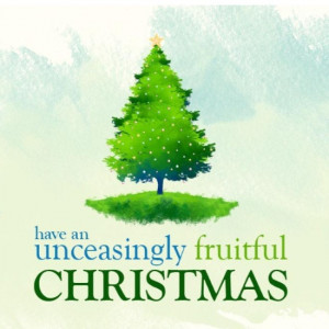 Merry Christmas, and have a unceasing fruitful one!