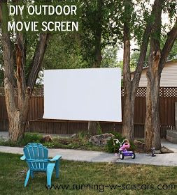 Running With Scissors: DIY Outdoor Movie Screen.... diy movie screens ...