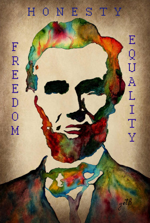 Abraham Lincoln Leader Qualities Painting