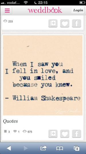 Shakespeare wedding quote